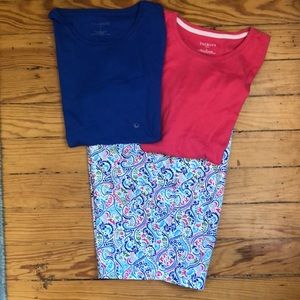 Talbots walking shorts with coordinating T-shirts